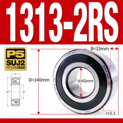 Vòng bi - bạc đạn tự lựa 1313-2RS  (Phớt cao su - 65*140*33 mm)