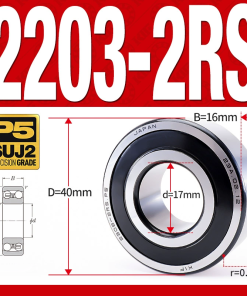 Vòng bi - bạc đạn tự lựa 2202-2RS  (Phớt cao su - 15*35*14 mm)