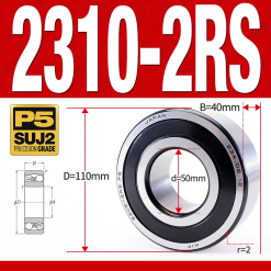 Vòng bi - bạc đạn tự lựa 2310-2RS  (Phớt cao su - 50*110*40 mm)