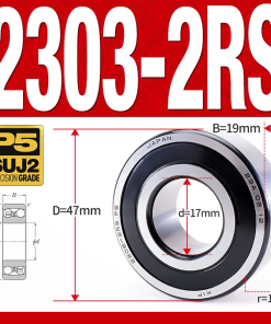 Vòng bi - bạc đạn tự lựa 2303-2RS  (Phớt cao su - 17*47*19 mm)