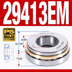 Vòng bi đĩa bay chặn trục - bạc đạn cà na chặn trục 29413M (lồng cách bi Đồng -  65*140*45 mm)