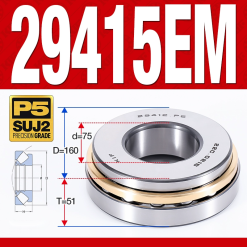 Vòng bi đĩa bay chặn trục - bạc đạn cà na chặn trục 29415M (lồng cách bi Đồng -  75*160*51 mm)