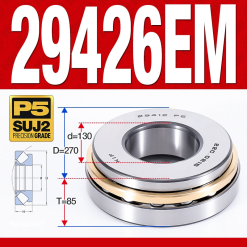 Vòng bi đĩa bay chặn trục - bạc đạn cà na chặn trục 29426M (lồng cách bi Đồng -  130*270*85 mm)