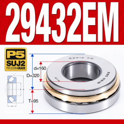 Vòng bi đĩa bay chặn trục - bạc đạn cà na chặn trục 29432M (lồng cách bi Đồng -  160*320*95 mm)