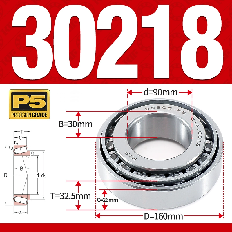 Vòng bi côn 1 dãy bi - bạc đạn bánh xe 30218  (Kích thước -  90*160*32,5 mm)