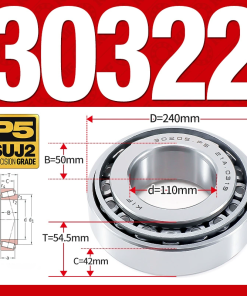 Vòng bi côn 1 dãy bi - bạc đạn bánh xe 30322  (Kích thước -  110*240*54,5 mm)