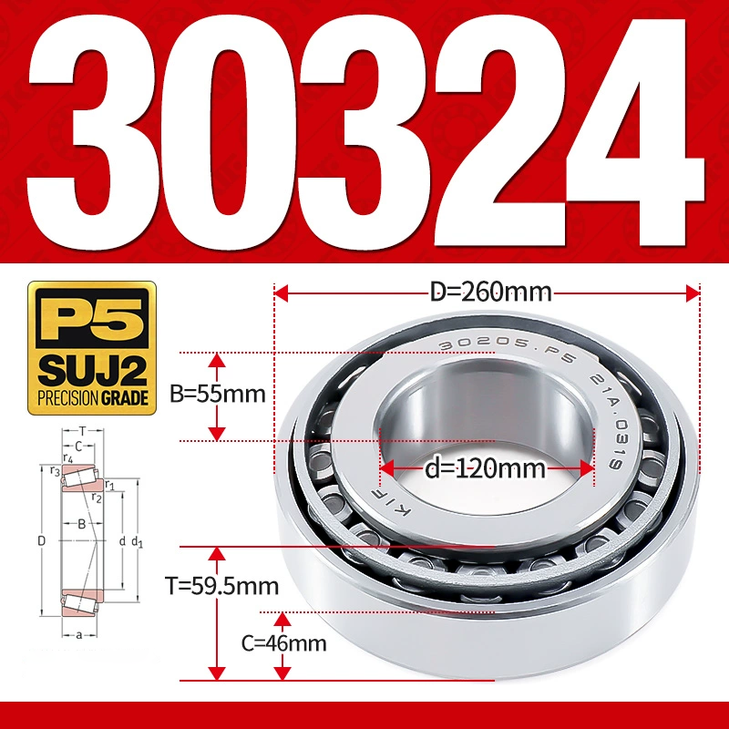 Vòng bi côn 1 dãy bi - bạc đạn bánh xe 30324  (Kích thước -  120*260*59,5 mm)