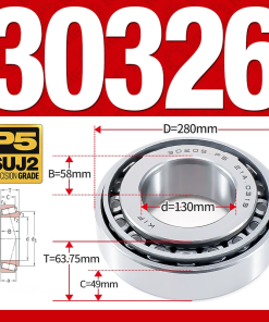 Vòng bi côn 1 dãy bi - bạc đạn bánh xe 30326  (Kích thước -  130*280*63,75 mm)