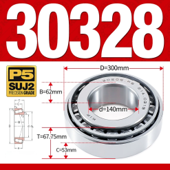 Vòng bi côn 1 dãy bi - bạc đạn bánh xe 30328  (Kích thước -  140*300*67,75 mm)