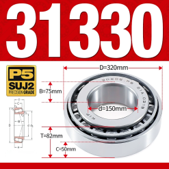 Vòng bi côn 1 dãy bi - bạc đạn bánh xe 31330 (Kích thước -  150*320*82 mm)