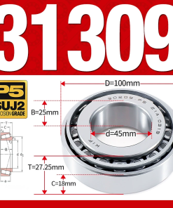 Vòng bi côn 1 dãy bi - bạc đạn bánh xe 31309 (Kích thước -  45*100*27.25 mm)