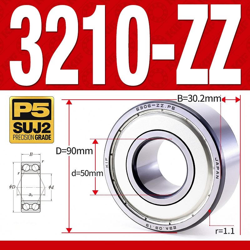 Vòng bi - bạc đạn 3210-ZZ  (Phớt kim loại -  50*90*30.2 mm)