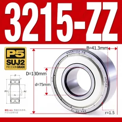 Vòng bi - bạc đạn 3215-ZZ  (Phớt kim loại - 75*130*41,3 mm)