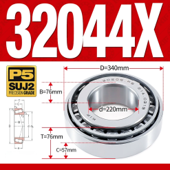 Vòng bi côn 1 dãy bi - bạc đạn bánh xe 32044X (Kích thước -  220*340*76 mm)