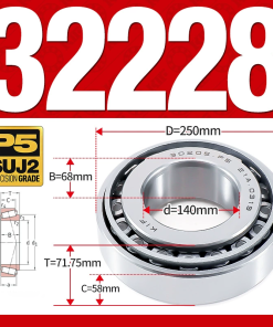 Vòng bi côn 1 dãy bi - bạc đạn bánh xe 32228 (Kích thước -  40*250*71,75 mm)