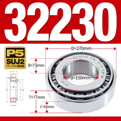 Vòng bi côn 1 dãy bi - bạc đạn bánh xe 32230 (Kích thước -  150*270*77 mm)