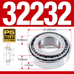 Vòng bi côn 1 dãy bi - bạc đạn bánh xe 32232 (Kích thước -  160*290*84 mm)