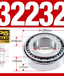 Vòng bi côn 1 dãy bi - bạc đạn bánh xe 32232 (Kích thước -  160*290*84 mm)