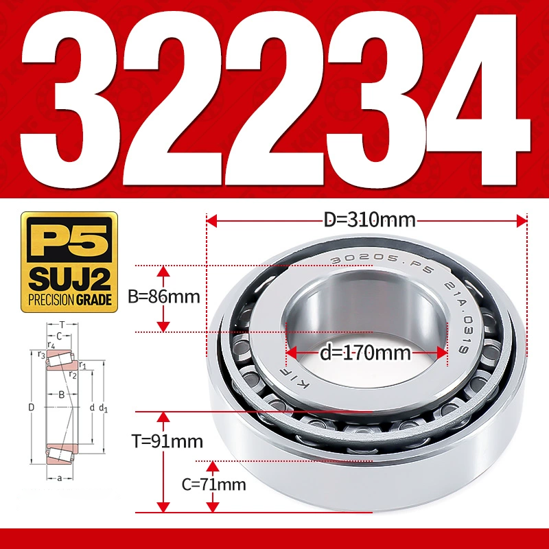 Vòng bi côn 1 dãy bi - bạc đạn bánh xe 32234 (Kích thước -  170*310*91 mm)