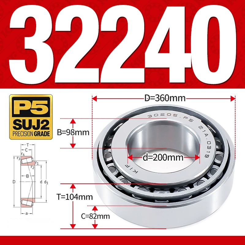 Vòng bi côn 1 dãy bi - bạc đạn bánh xe 32240 (Kích thước -  200*360*104 mm)