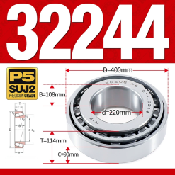 Vòng bi côn 1 dãy bi - bạc đạn bánh xe 32244 (Kích thước -  220*400*114 mm)