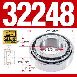 Vòng bi côn 1 dãy bi - bạc đạn bánh xe 32248 (Kích thước -  240*440*127 mm)