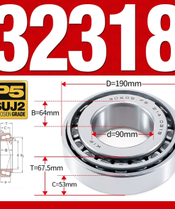 Vòng bi côn 1 dãy bi - bạc đạn bánh xe 32318 (Kích thước -  90*190*67,5 mm)