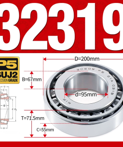 Vòng bi côn 1 dãy bi - bạc đạn bánh xe 32319 (Kích thước -  5*200*71,5 mm)