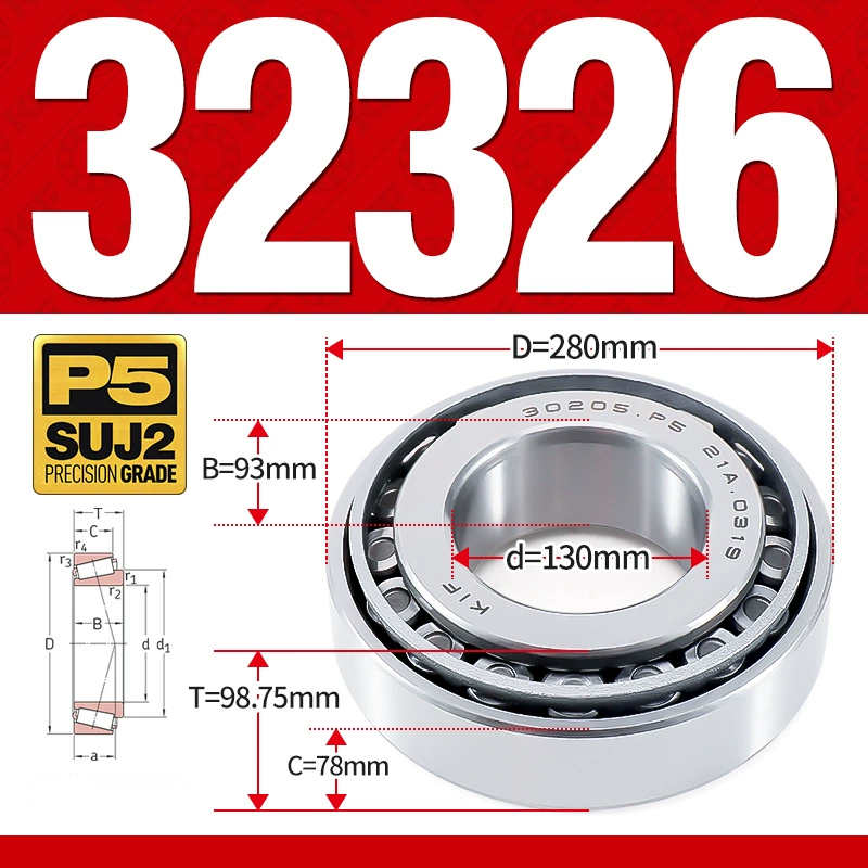 Vòng bi côn 1 dãy bi - bạc đạn bánh xe 32326 (Kích thước -  30*280*98,75 mm)
