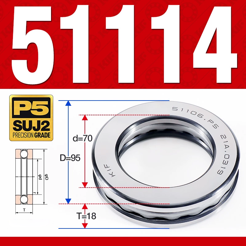 Vòng bi - bạc đạn 51114 (Chặn trục - 70*95*18 mm)