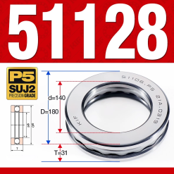 Vòng bi - bạc đạn 51128 (Chặn trục - 140*180*31 mm)
