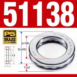 Vòng bi - bạc đạn 51138 (Chặn trục - 190*240*37 mm)