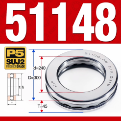 Vòng bi - bạc đạn 51148 (Chặn trục - 240*300*45 mm)