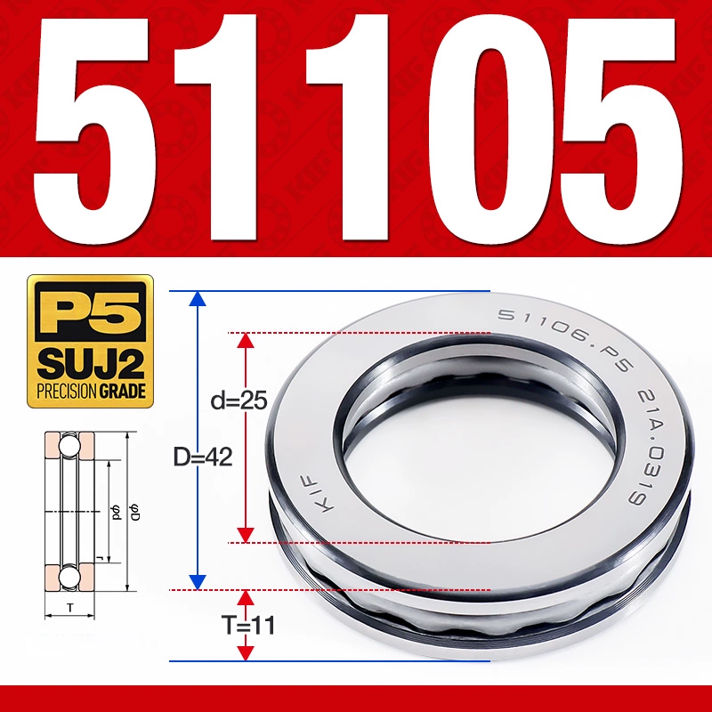 Vòng bi - bạc đạn 51105 (Chặn trục - 25*42*11 mm)