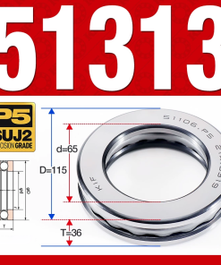 Vòng bi - bạc đạn 51313 (Chặn trục - 65*115*36 mm)