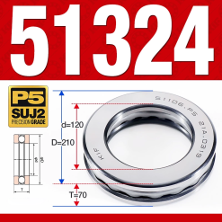 Vòng bi - bạc đạn 51324 (Chặn trục - 120*210*70 mm)
