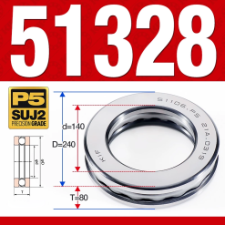 Vòng bi - bạc đạn 51328 (Chặn trục - 140*240*80 mm)
