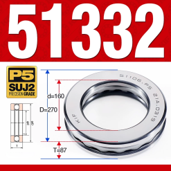 Vòng bi - bạc đạn 51332 (Chặn trục - 160*270*87 mm)