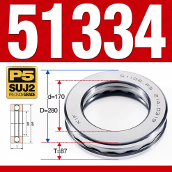 Vòng bi - bạc đạn 51334 (Chặn trục - 170*280*87 mm)