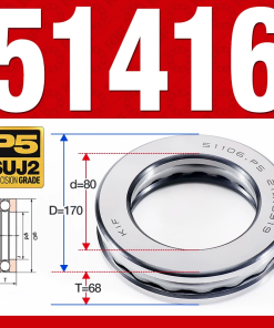 Vòng bi - bạc đạn 51416 (Chặn trục - 80*170*68 mm)