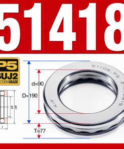 Vòng bi - bạc đạn 51418 (Chặn trục - 90*190*77 mm)