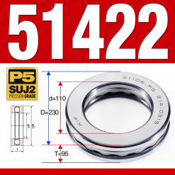 Vòng bi - bạc đạn 51422 (Chặn trục - 110*230*95 mm)