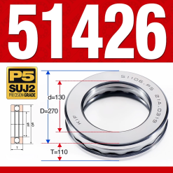 Vòng bi - bạc đạn 51426 (Chặn trục - 130*270*110 mm)