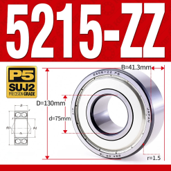 Vòng bi - bạc đạn 5215-ZZ  (Phớt kim loại - 75*130*41,3 mm)