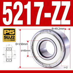 Vòng bi - bạc đạn 5217-ZZ  (Phớt kim loại - 85*150*49,2 mm)