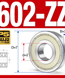 Vòng bi - bạc đạn mini  602-ZZ (Phớt kim loại -  2*7*3.5 mm)