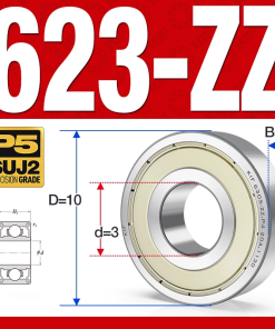 Vòng bi - bạc đạn mini  623-ZZ (Phớt kim loại -  3*10*4 mm)