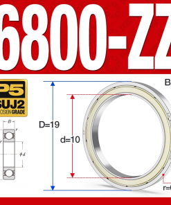 Vòng bi - bạc đạn 6800-ZZ  (Phớt kim loại -  10*19*5 mm)