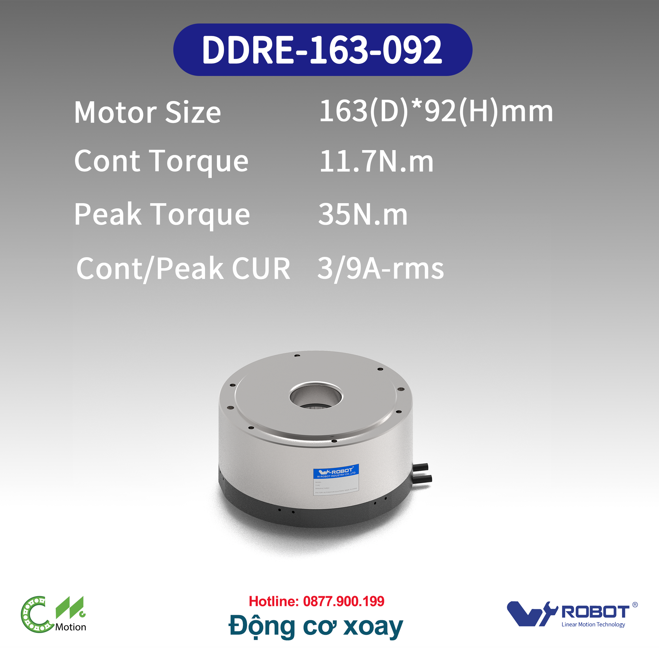 DDRE-112-95 Động cơ xoay Dòng DDRE (Động cơ rotor ngoài)