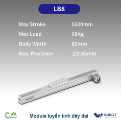 LB8 Module truyền động tuyến tính dây đai Dòng LB (Dẫn hướng tuyến tính đơn)